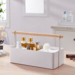 Bo�te de rangement cosm�tique avec poign�e en bois - support pour bijoux pots de fleurs porte - �pices ...