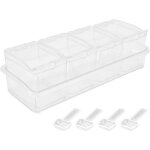 Bo�te de rangement dassaisonnement pots � �pices conteneur de stockage avec couvercle et cuill�re pour ...