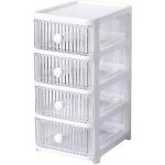 Boite de rangement - fdit - tiroir de bureau - 4 couches - plastique transparent - multifonctionnelle ...