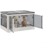Bote de rangement - homcom - 99l - pliable et empilable - en plastique - couvercle et 4 roulettes accs ...