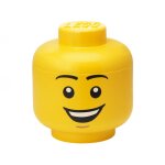 Bo�te de rangement lego - t�te happy boy - 85 l - empilable - polypropyl�ne robuste