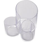 Bote de rangement pour pinceaux de maquillage de bureau porte - stylo transparent en forme de s seau ...