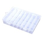 Bo�te de rangement - plastique - 24 compartiments r�glables - 195 x 13 x 36 cm - transparent