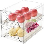 Boîtes de rangement en plastique pour réfrigérateur lot de 2 idéales pour organiser fruits légumes et ... Boîtes de rangement en plastique pour réfrigérateur lot de 2 idéales pour organiser fruits légumes et ...