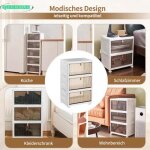 Boîte de rangement pliante portable en plastique pp - blanc armoire de rangement pliante à roulettes ... Boîte de rangement pliante portable en plastique pp - blanc armoire de rangement pliante à roulettes ...