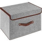 Bo�te de rangement avec poign�e et couvercle pliable pour la maison et le bureau 25 x 19 x 16 cm (1 pi�ce ...