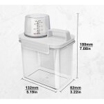 Bote de rangement pour poudre  laver distributeur de dtergent hermtique avec verre doseur 1800 ml ...