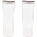 Bo�te de rangement pour spaghettis - lot de 2 - bo�tes de rangement pour p�tes - couvercle rotatif - ...