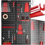 Rangement outils - tectake - lot de 4 panneaux perforés jonah en acier pour rangement pratique doutils ... Rangement outils - tectake - lot de 4 panneaux perforés jonah en acier pour rangement pratique doutils ...