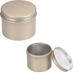 Botes rondes en aluminium avec couvercle  vis botes de voyage vides pour bougies pommades cosmtiques ...