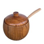 Bote  sel en bois pot  pices sucrier bote  poivre rcipient  assaisonnement pour sel bote de ...