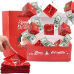 Boîte surprise de noël explosion pour argent boîte cadeau farce pliable diy tirelire rouge père noël ... Boîte surprise de noël explosion pour argent boîte cadeau farce pliable diy tirelire rouge père noël ...