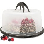 Bo�te de transport pour g�teaux - vetobiol - ronde - 33 cm de diam�tre - 16 cm de hauteur - transparent ...