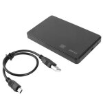 Boîtier de disque dur ssd 25 pouces sata usb 2. 0 - noir Boîtier de disque dur ssd 25 pouces sata usb 2. 0 - noir