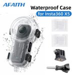 Bo�tier �tanche 60 m pour insta360 x5 - afaith - verrou de s�curit� anti - bu�e coque de plong�e invisible ...