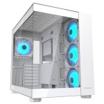 Boitier gaming - cougar gaming - fv150rgb - blanc - mini - itx micro - atx et atx - gpu 400 mm - argb ...