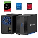 Botier hdd ssd 2x 35 sata iii usb 3. 2 botier hdd jusqu 40tb ventilateur 36w reagle