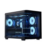 Bo�tier mini tour - aerocool - p300c - verre tremp� - ventilateurs argb - couleur noir