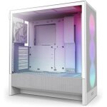 Boitier moyen - tour atx - nzxt - cc - h52fw - r1 - h5 flow rgb - ventilateurs rgb inclus - blanc - refroidiss ...