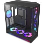 Boitier moyen - tour nzxt - cm - h92fb - p1 - h9 flow rgb + - double chambre - 3 ventilateurs rgb - noir ...