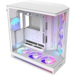 Boitier moyen - tour - nzxt - cm - h92fw - p1 - h9 flow rgb + - ventilateurs rgb inclus - blanc - contr�leur ...