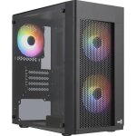 Boîtier pc - aerocool - hexform g v2 (noir) - mini tour - format micro - atx - sans alimentation Boîtier pc - aerocool - hexform g v2 (noir) - mini tour - format micro - atx - sans alimentation