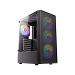 Bo�tier pc - antec - ax26 rgb elite - mid - tower - cristal templado - refroidissement optimis�
