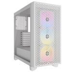 Boitier pc - corsair - 3000d rgb airflow - atx moyen - tour - 3 ventilateurs ar120 rgb - blanc