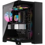 Botier pc - corsair - icue link 6500x rgb - compact - personnalisable - verre tremp