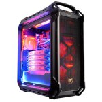 Botier pc - cougar gaming - panzermax - acier et verre tremp - 8 ventilateurs - watercooling