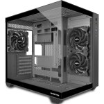 Boitier pc gamer atx noir avec 3 ventilateurs verre tremp� 270� support rad 360mm et type - c y6
