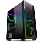 Boitier pc gamer rgb ghost one - verre tremp - 60 modes rgb - 2 ventilateurs 120mm - compatible aura ...