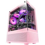 Bo�tier pc micro - atx - mars gaming - mc - se - verre tremp� - technologie airtech mesh - rose
