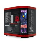 Botier pc - hyte - y70 touch infinite - rouge - atx - panneau en verre tremp