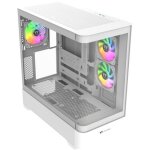 Botier pc sans alimentation - thermaltake - view 290 tg argb snow - moyen tour - format atx - 3x120mm ...