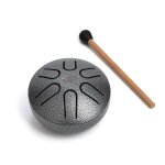 Bol accessoires de yoga - nature & dcouvertes : tongue drum mini percussion de relaxation - gris