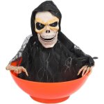Bol de bonbons dhalloween décorations animées animées squelettes avec capteur activé en mouvement hurlant ... Bol de bonbons dhalloween décorations animées animées squelettes avec capteur activé en mouvement hurlant ...