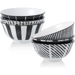 Bols en cramique style japonais - lot de 6 bols pour soupe crales ou petit djeuner - 700 ml - diamtre ...