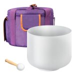 Bol chantant en cristal de quartz givr� - vevor - avec maillet en caoutchouc joint torique sac de transport ...