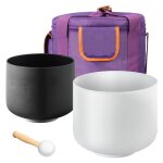 Bols chantants en cristal de quartz givr - vevor - avec sac transport 254 cm 1 maillet en caoutchouc ...