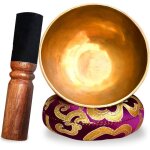 Vibratis ? bol chantant tibtain 7 mtaux ? artisanal npal + coussin + maillet + bote