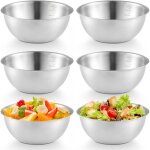Bols mlange inox 6 pices 0. 7l 17cm saladier acier inoxydable cuisine snack sauce