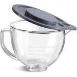 Bol mélangeur - kitchenaid - verre - 45 qt et 5 qt - couvercle inclus - marquages de mesure clairs Bol mélangeur - kitchenaid - verre - 45 qt et 5 qt - couvercle inclus - marquages de mesure clairs