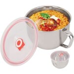 Bol à nouilles de 1300 ml bol à micro - ondes en acier inoxydable bol à ramen instantané avec poignée ... Bol à nouilles de 1300 ml bol à micro - ondes en acier inoxydable bol à ramen instantané avec poignée ...