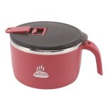 Bol de nouilles instantan�es en acier inoxydable bol de nouilles de 900ml avec couvercle pour �tudiant ...