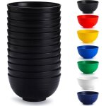 Bols en plastique r�utilisables - dok - noir - set 12 pi�ces - 750 ml - incassable - l�ger - polyvalent ...