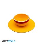 Bol et soucoupe - one piece chapeau de paille - 250ml - porcelaine - non compatible lave - vaisselle