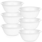 Bols en verre - lot de 6 - 300 ml - blanc