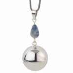 Bola de grossesse collier bijoux avec pierre 150 cm argent