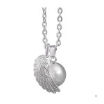 Bola de grossesse double pendentif aile dange et boule argent�e label